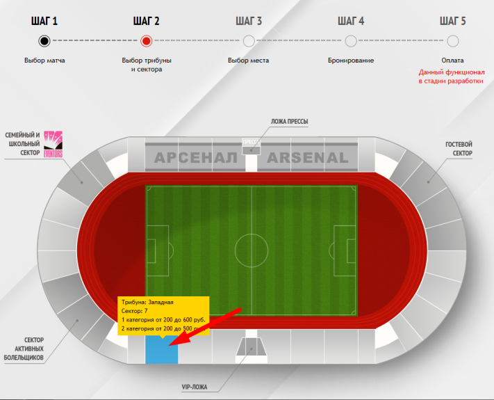 Арсенал стадион схема